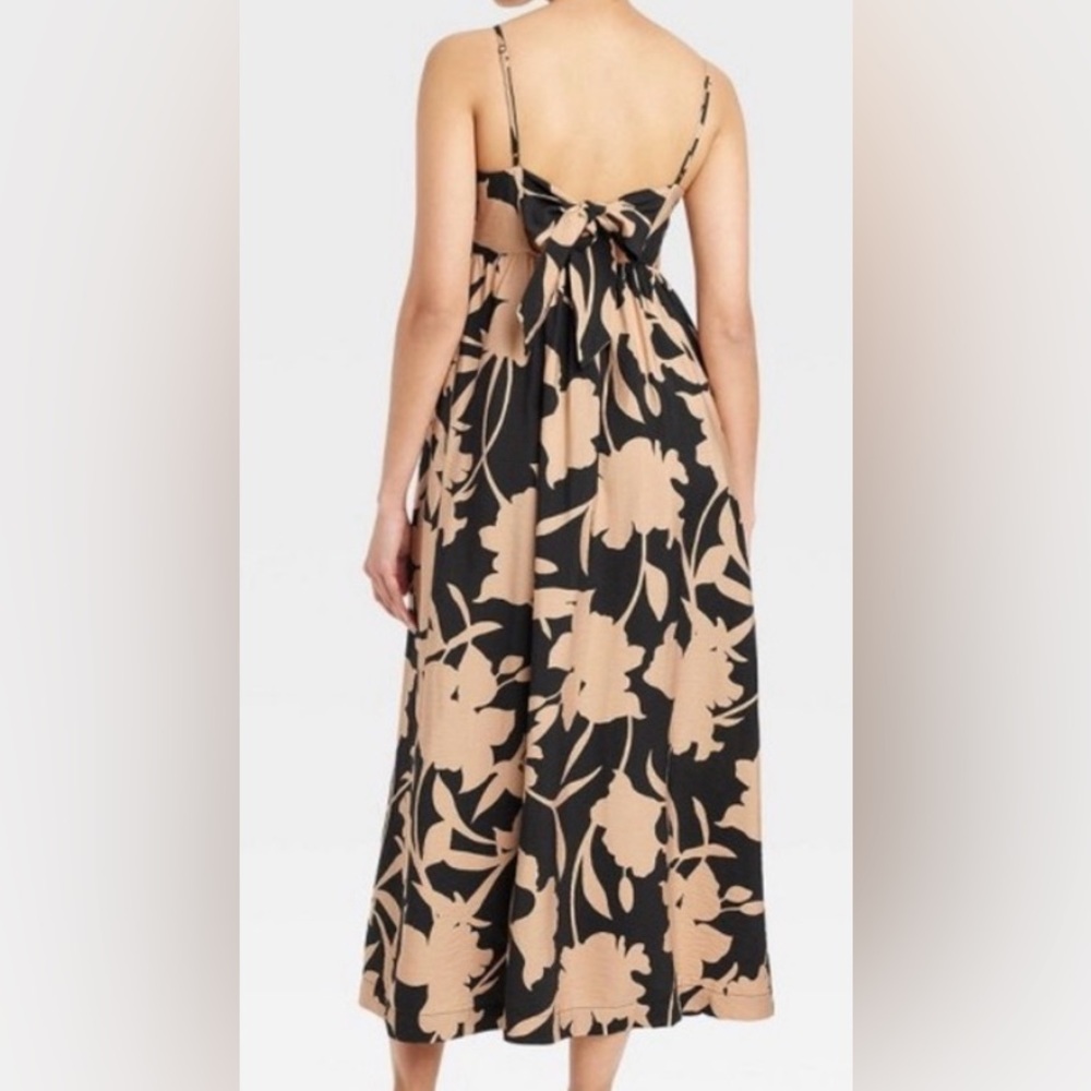 A New Day Black and Tan Floral Maxi Dress - Picture 2 of 6